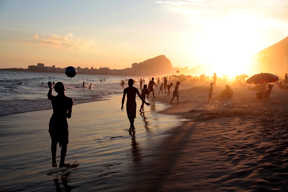 Activities at Beach, Rio, Brazin