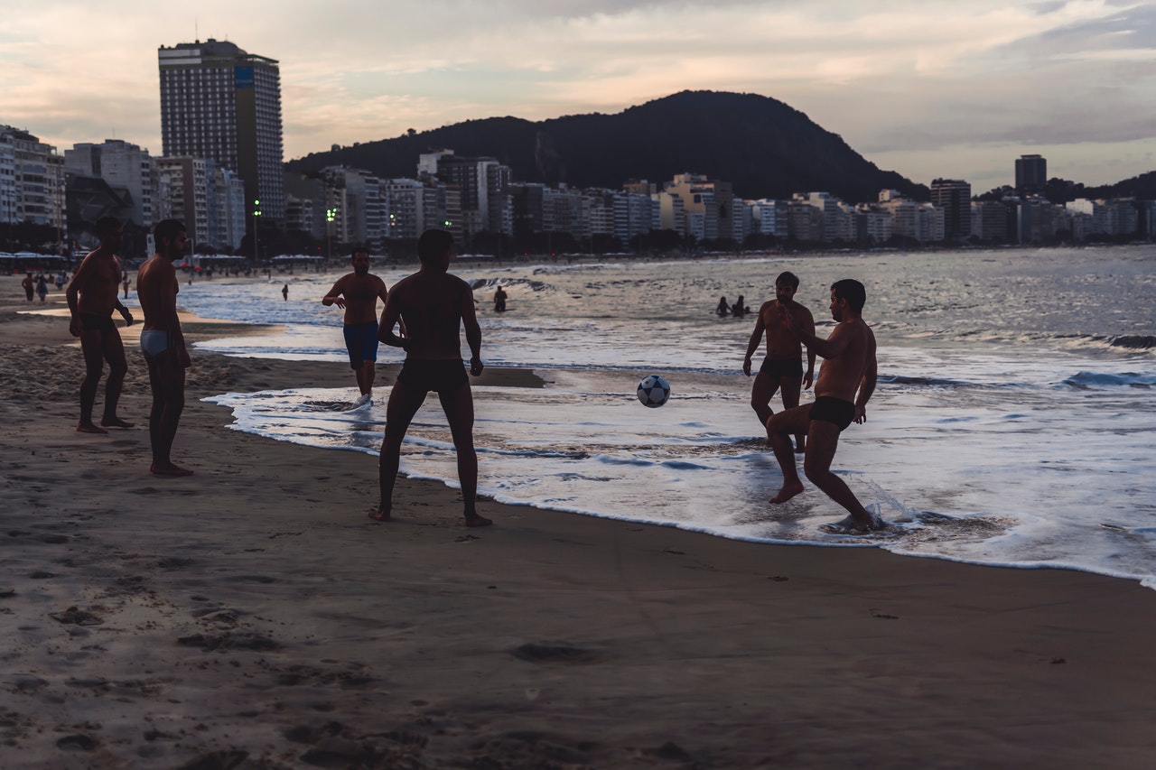 Men playing football