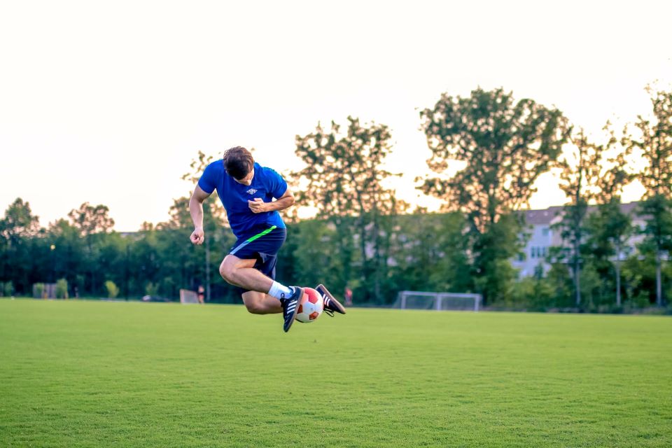 Man playing soccer
